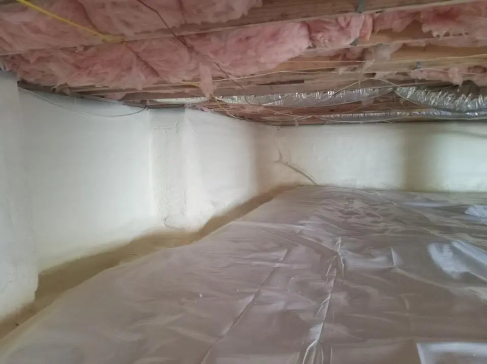 Crawl space encapsulation with closed-cell spray foam for Attic Insulation in Maryville